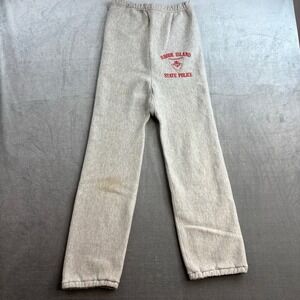 VTG 80s Champion Reverse Weave Rhode Island State Police Sweatpants Grey Men's M